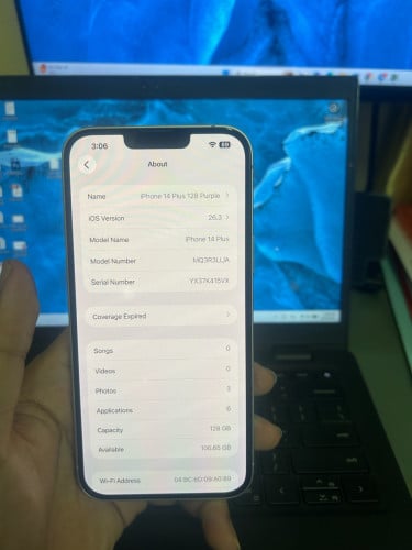 iPhone 14 Plus color purple 128Gb