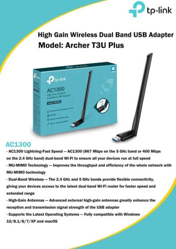 TP-LINK Wi-Fi USB adapter for laptop desktop