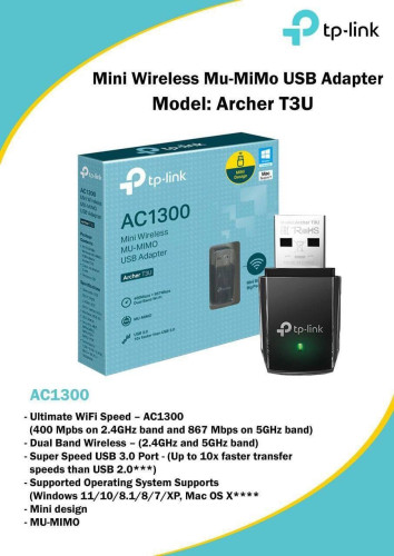 TP-LINK Wi-Fi USB adapter for laptop desktop