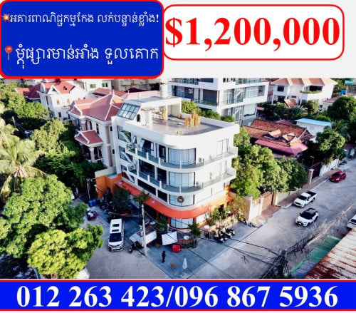 💥អគារពាណិជ្ជកម្មកែង លក់បន្ទាន់ខ្លាំង! ម្តុំផ្សារមាន់អាំង ទួលគោក (Code: V-00009)