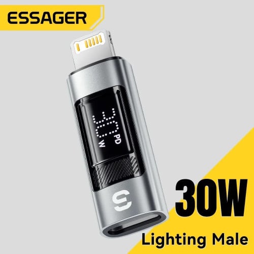 Aluminum Type C to Lighting OTG Adapter Digital Display
