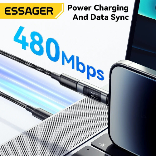 Aluminum Type C to Lighting OTG Adapter Digital Display