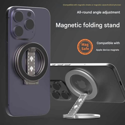 Metal Double Magnetic Cell Phone Ring Holder