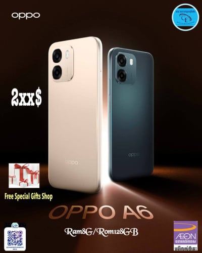 OPPO A6 Ram8G+8G/128GB ថ្មីប្រអប់តម្លៃពិសេសជូន