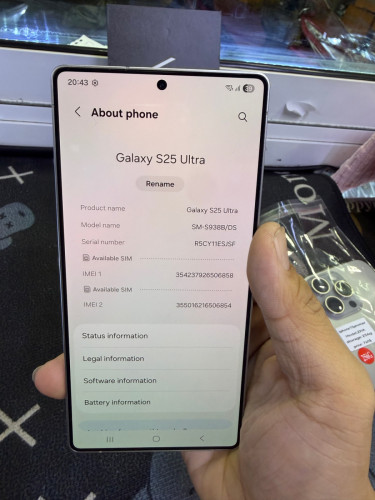Samsung S25ultra 512G ក្រុមហ៊ុន full box