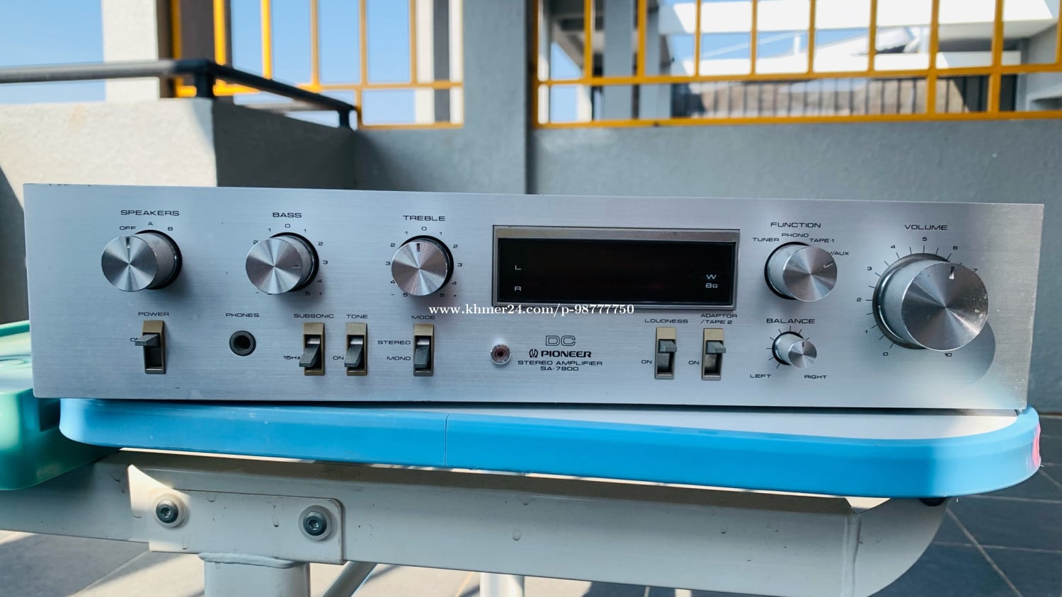 អាំភ្លី Amplifier Pioneer SA-7900 កំលាំង130w សំលេងល្អ ពិរោះ មួយទឹកជប៉ុន ប្រេីភ្លេីង 110V