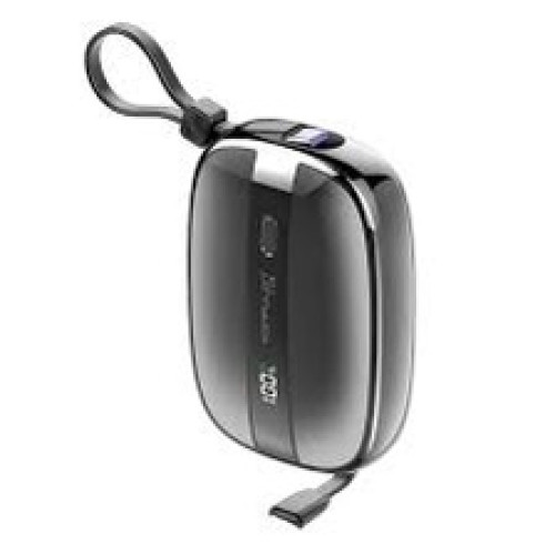 22.5W 10000mah Powerbank include ip&type-c cable black color