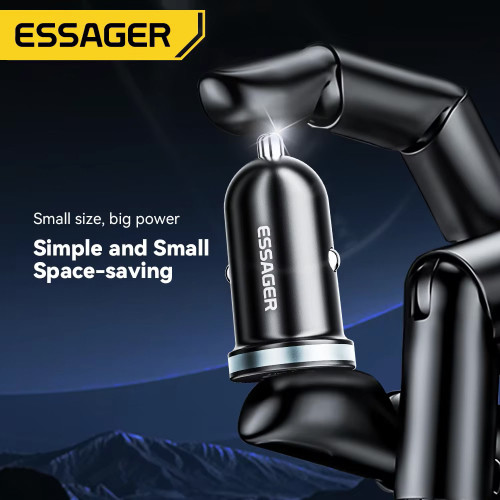 Essager 30W Car Charger QC 3.0 Dual USB-A & C