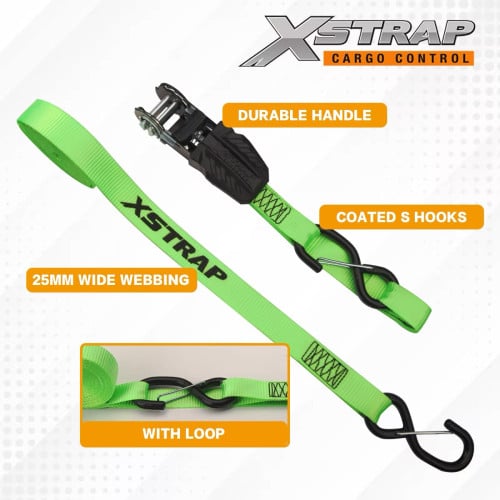 Heavy duty straps ratchet straps x4
