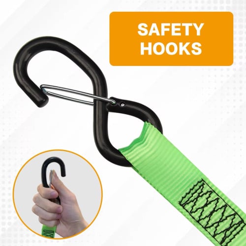 Heavy duty straps ratchet straps x4