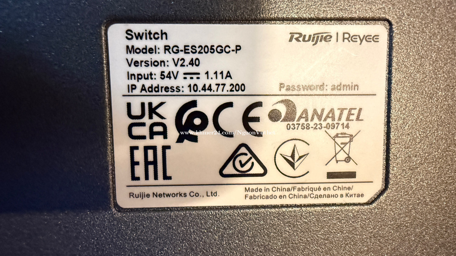 Switch RG Managed Cloud Gigabit PoE price $35.00 in Samraong Kraom, Por ...