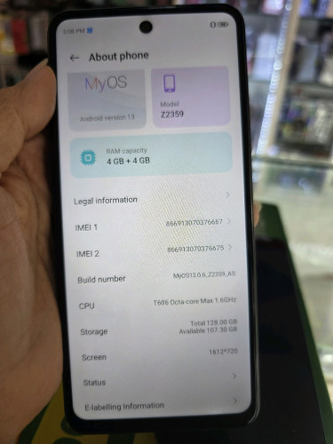 ZTE A75  ram4G+4G/128G sim2 ធានាហ្សីនសុំនុំ ស្អាត99%