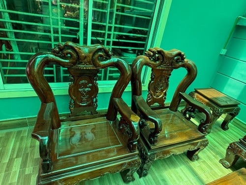 សាឡុងឈើនាងនួនខ្មែរបុរាណ លក្ខណៈប្រណិត សម្រាប់គេហដ្ឋាន