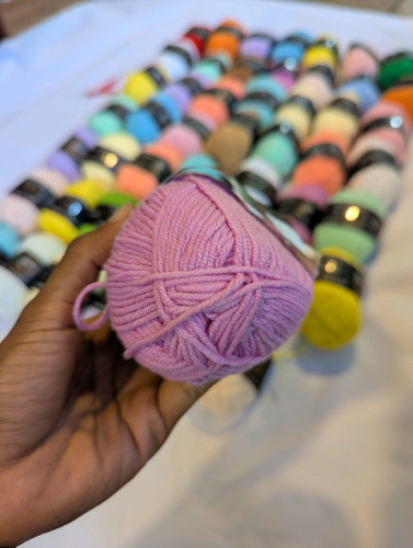 អំបោះ Milk Cotton ចំនួន 50 ដុំ ពណ៌ស្អាតៗ សំរាប់លក់ 🧶