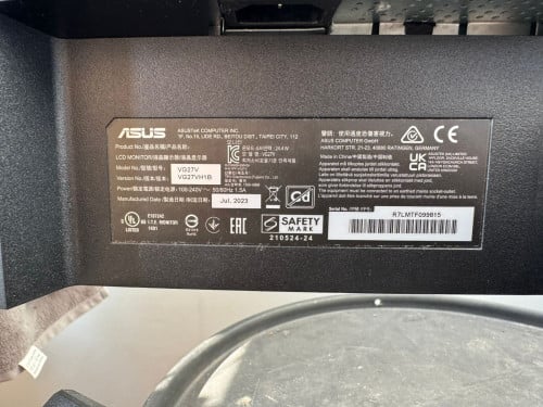 FOR SALE – ASUS TUF Gaming Monitor 27” Curved (VG27V Series)