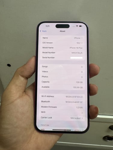 iPhone 16 Plus 128G Color Pink 🩷 មួយទឹក ថ្ម98%🔋 lock sim ប្រើបានសុីម2សេវាដើរស្មូតល្អគ្រប់ប្រពន្ធ័
