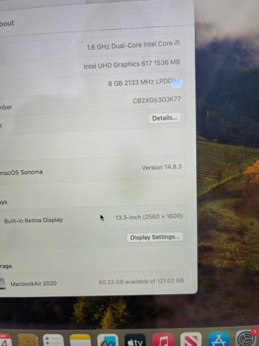 MacBook Air 2018 SSD 128GB