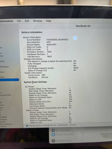 MacBook Air 2018 SSD 128GB
