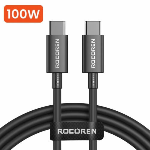 Rocoren 100W USB C To USB Type C Cable 3 meters ខែ្សសាក Type C ប្រវែង ៣ ម៉ែត្រ