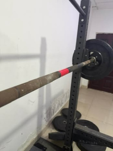 Squat bench press all-in-one shelf, bench press stool, 220kg barbell piece, 20kg force rod, suitable