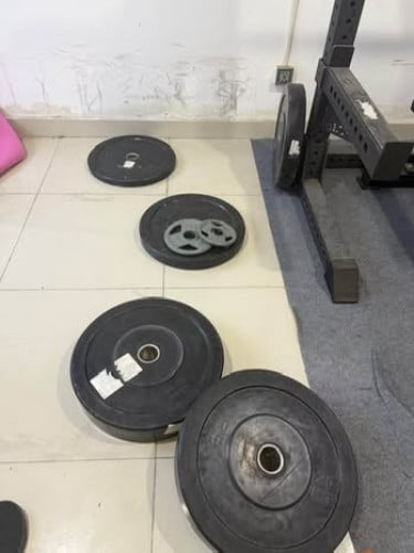 Squat bench press all-in-one shelf, bench press stool, 220kg barbell piece, 20kg force rod, suitable
