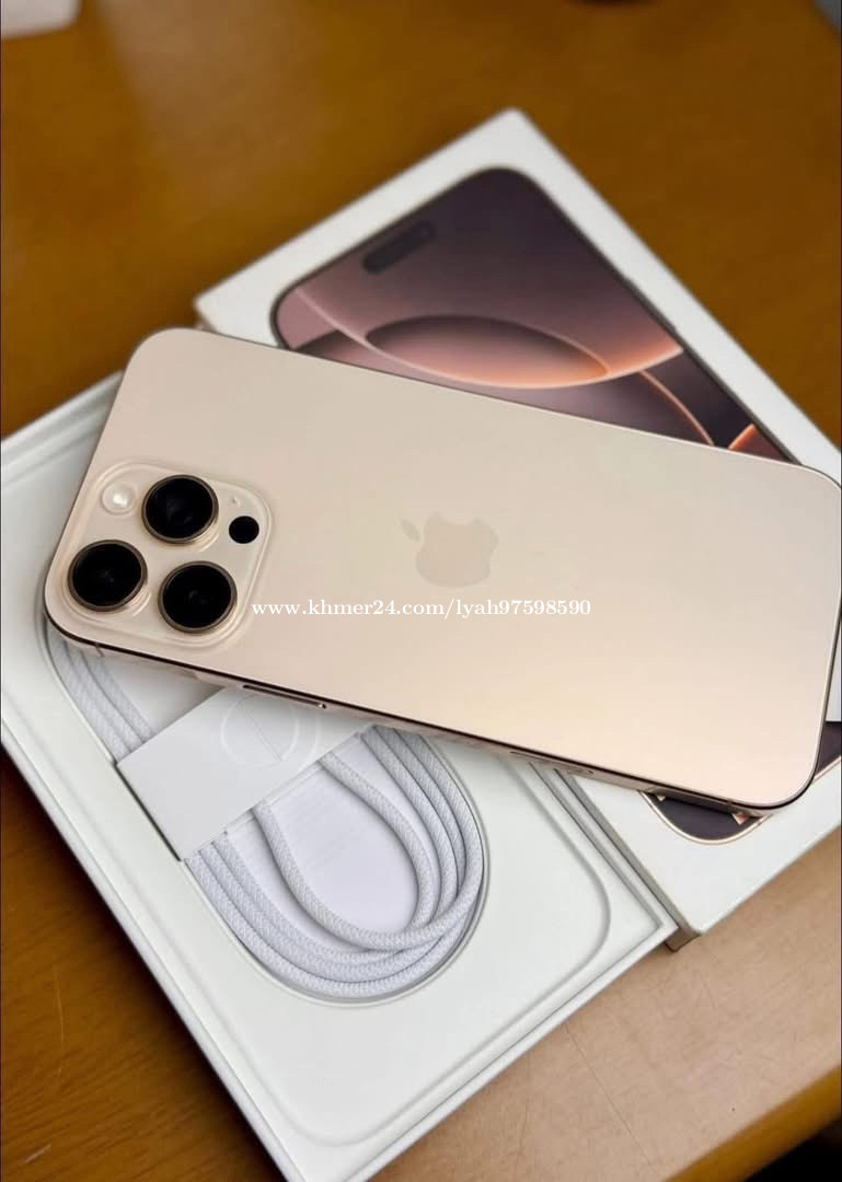 16 Pro Max -256GB Sim desert color 99.99% price $880.00 in Phsar Daeum ...
