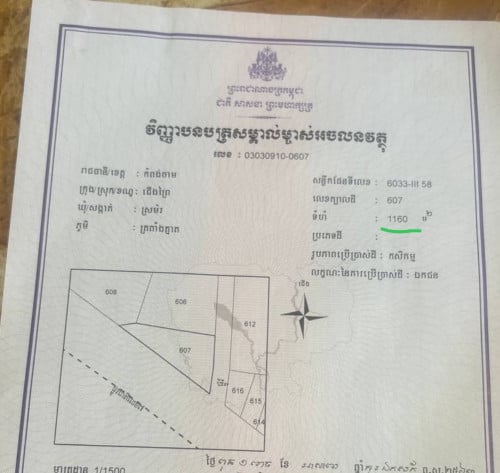 ដីនៅលើផ្លូវរដ្ឋលេខ7 លក់បន្ទាន់ ដីមានផ្លូវ2 សាកសមសម្រាប់អាជីវកម្មគ្រប់ប្រភេទ