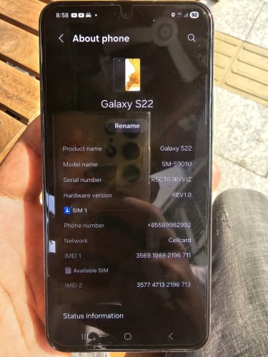 Samsung S22 នៅស្អាត 95%