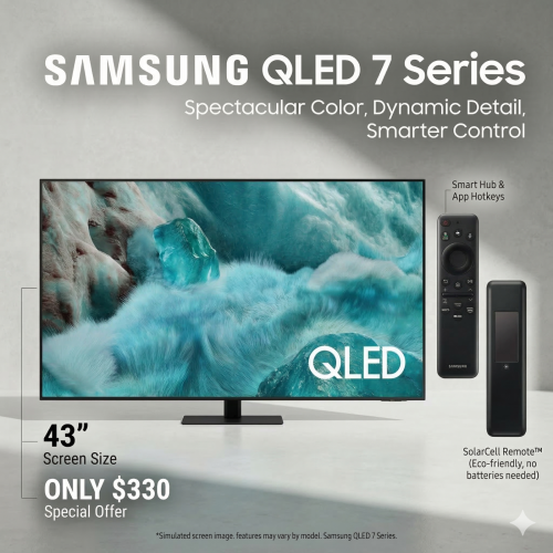 Smart TV QLED7 Samsung Original 43" 330$