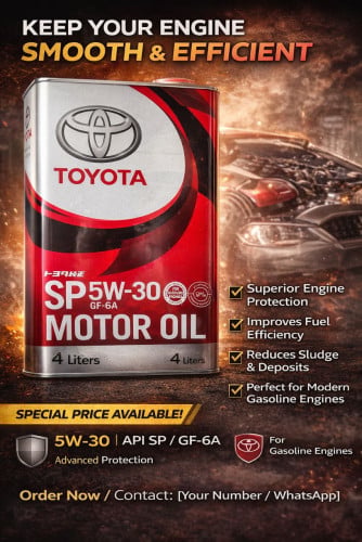 TOYOTA MOTOR OIL FULLY SYNTHETIC (5W-30)