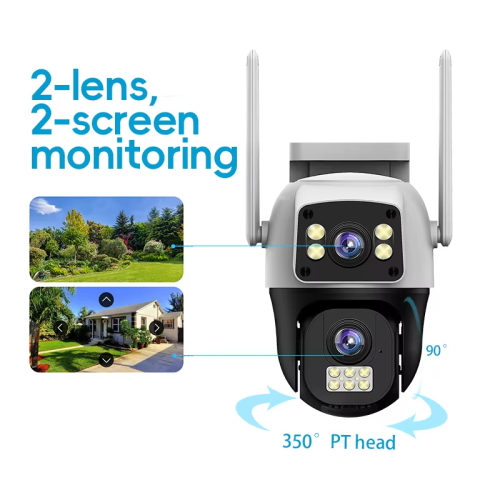 4G Camera 2 len PTZ 360 (sim card)