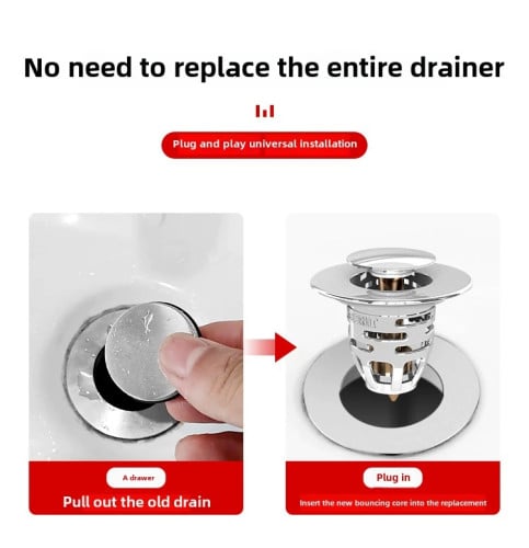 Bathroom toilet anti-hair and anti-odor core