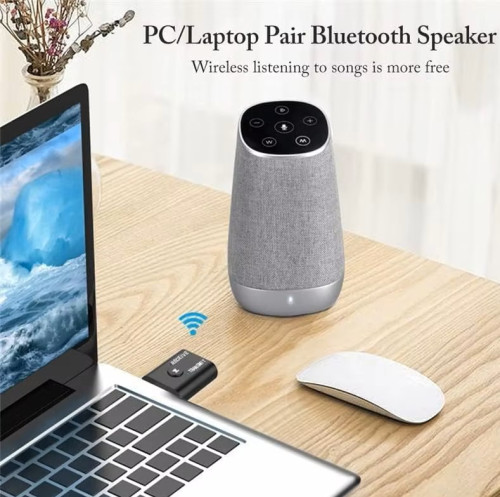 Bluetooth 5.0 Audio Transmitter Receiver 2 in 1 Computer TV 3.5mm to Speaker Headphones