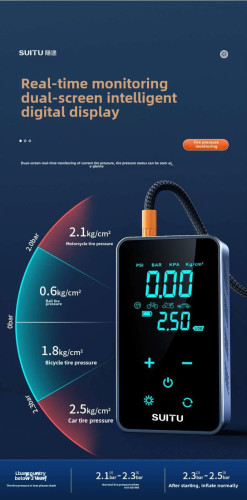 Car Air Pump Emergency Starter Power Supply Multi-function 12V