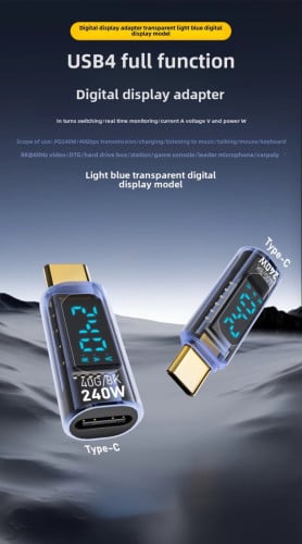 Digital display adapter Type C male to female