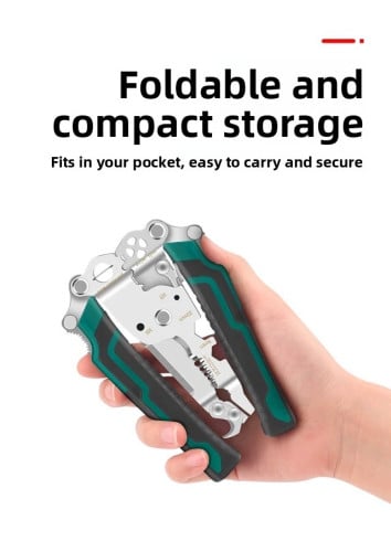 Foldable Wire Stripper Multi-Function Utility Tool Stripper Crimping Pliers Wire Splitter cutter