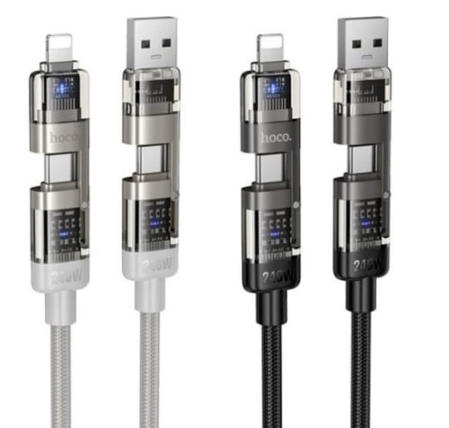 Hoco 4in 1 fast charging crystal data cable u151