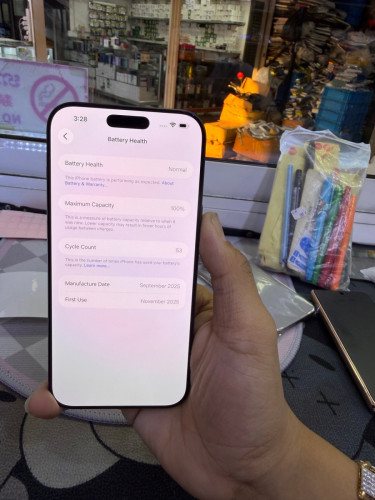 iPhone17promax 256G battery 100% sim2 (CH ស្អាត )