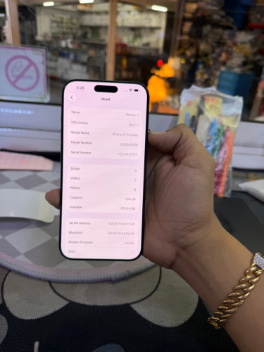 iPhone17promax 256G battery 100% sim2 (CH ស្អាត )