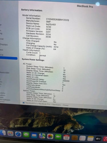 Macbook Pro year2016 Touch Bar