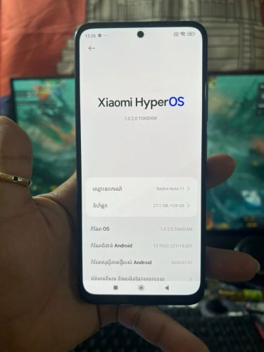 Redmi note 11 / ram6g+2g / 128g / global sim2 /សុំណុំហ្សុីន99% លក់តំលៃក្រោមទីផ្សារនៅកម្ពុជា 75$ ដាច់