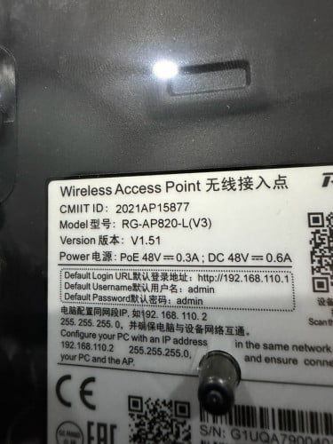 RG-AP820-L V3 WiFi6 AX3000 ១ទឹក