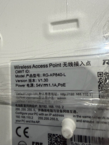 RG-AP840-L WiFi6 High-Density ១ទឹកៗ