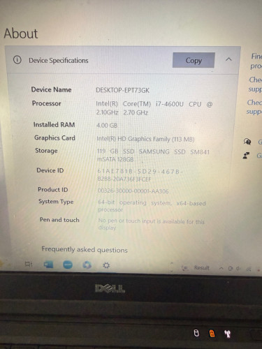 លក់ Laptop dell Latitude E7240