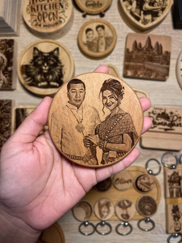 Custom  Wood with Engrave Photo