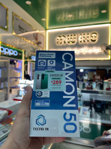 Tecno Camon50 Ram8G+8G/128GB ថ្មីប្រអប់ធានា13ខែក្រុមហ៊ុនតម្លៃពិសេស