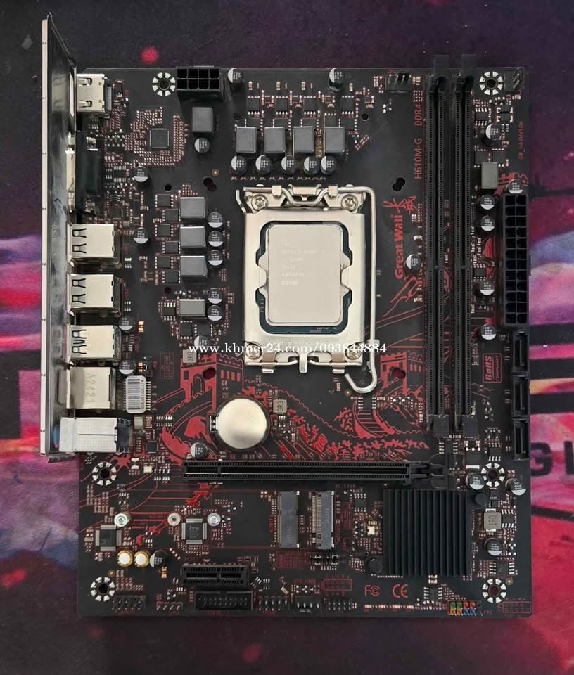 Board H610M + CPU I5-12400 (ជំនាន់ទី12) តម្លៃ 145$