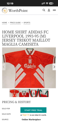 ADIDAS FC LIVERPOOL 1993-95 (M) JERSEY Original ๐ซฐ๐ผ Vintage Made in UK