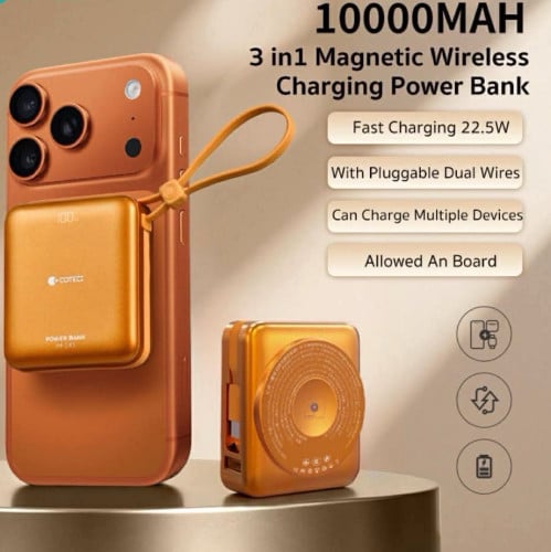 COTECi  POWER BANK 10000mAh3 in 1 magnetic wireless charging