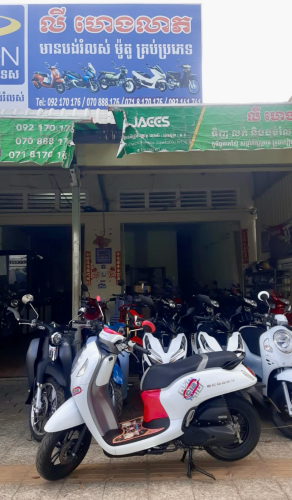 Honda Scoopy 2023y  ម៉ាស៊ីនស្អាត បង់រំលស់100%